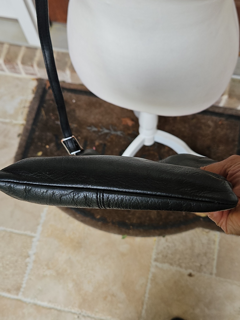 Margot Leather Gunmetal Black Crossbody Bag - Picture 8 of 8